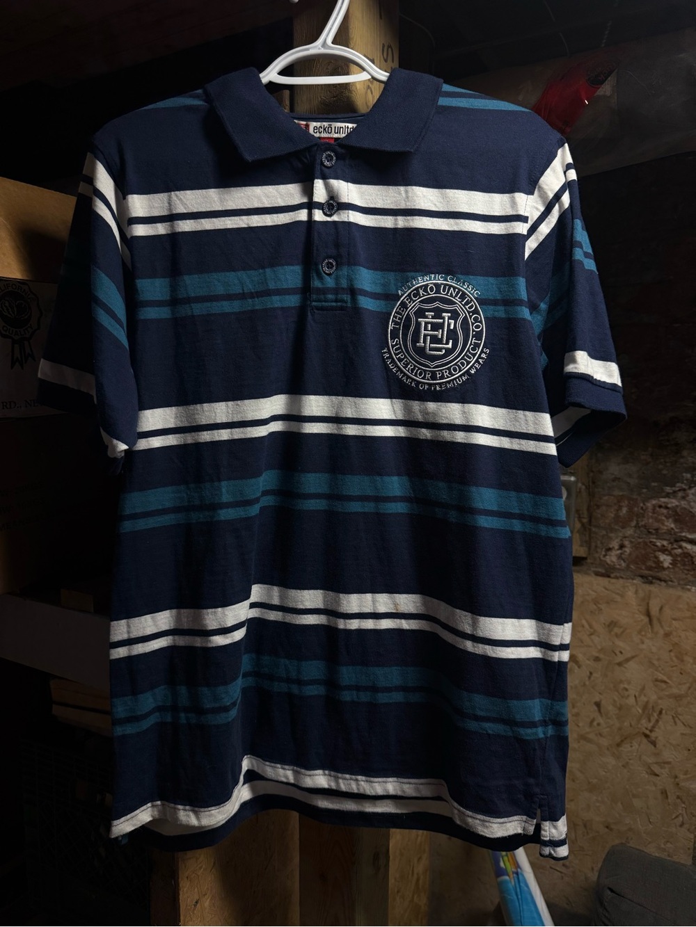 vintage Ecko Unltd striped polo shirt Size XL